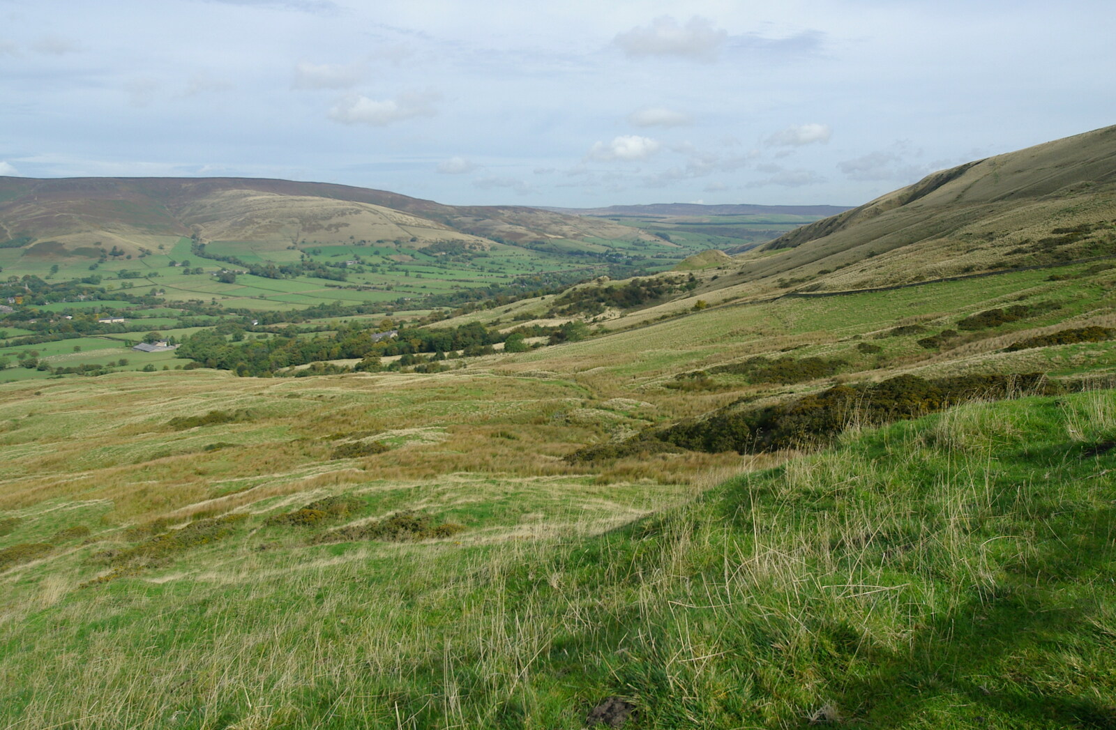 The Pennine Way: Lost on Kinder Scout, Derbyshire - 9th October 2005: A valley in between Whaley Bridge and Edale