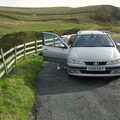 The Old Chap pokes around in the car, The Pennine Way: Lost on Kinder Scout, Derbyshire - 9th October 2005