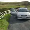 The Old Chap pokes around in the car, The Pennine Way: Lost on Kinder Scout, Derbyshire - 9th October 2005