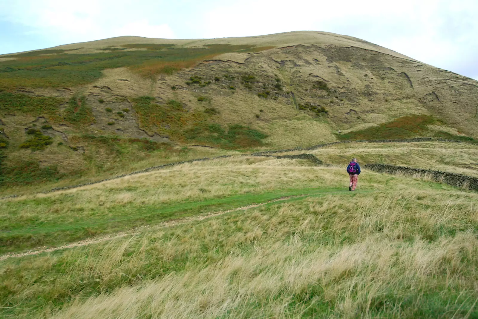 A solitary walker, from The Pennine Way: Lost on Kinder Scout, Derbyshire - 9th October 2005