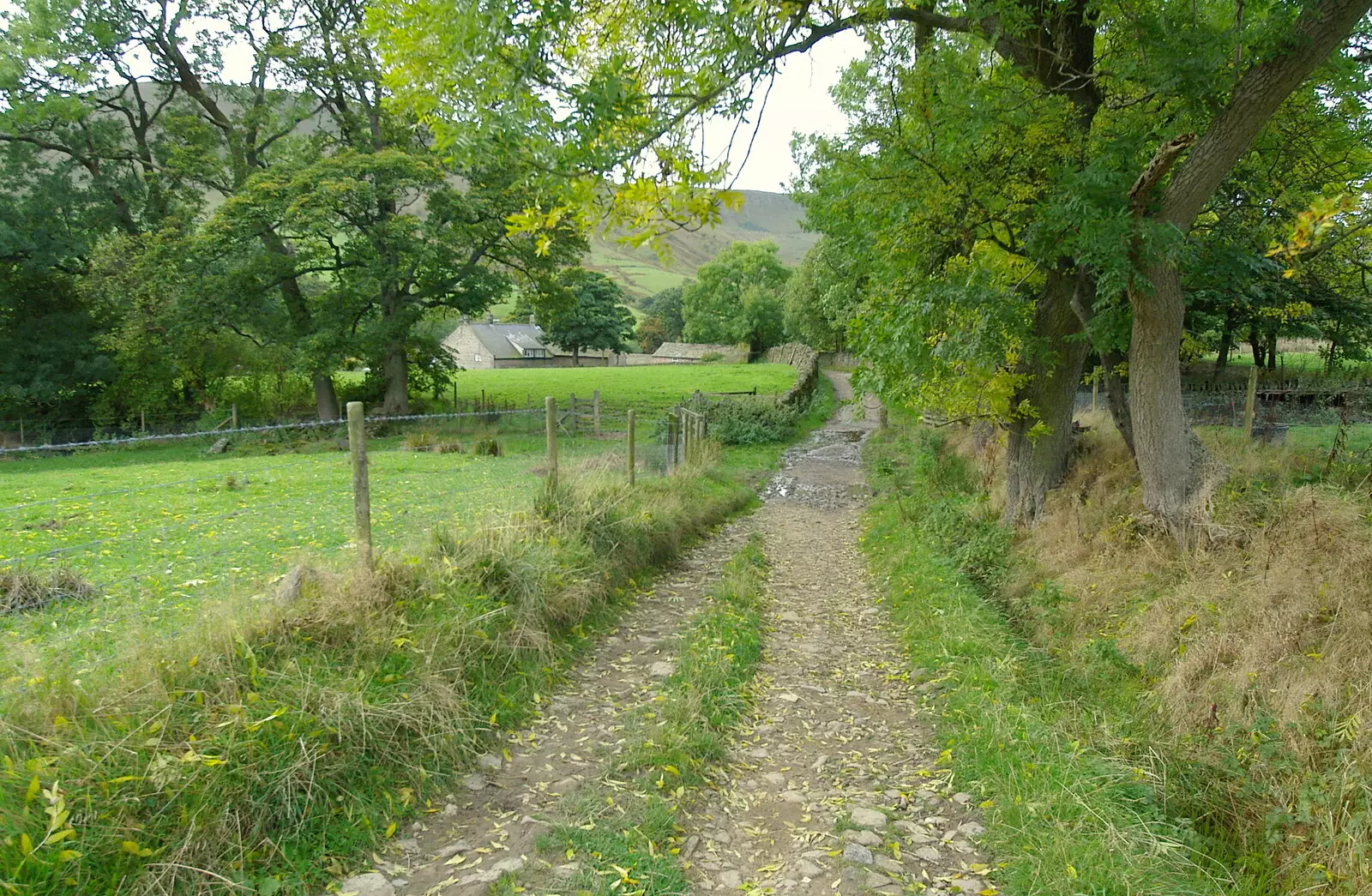 Footpath to Upper Booth, from The Pennine Way: Lost on Kinder Scout, Derbyshire - 9th October 2005