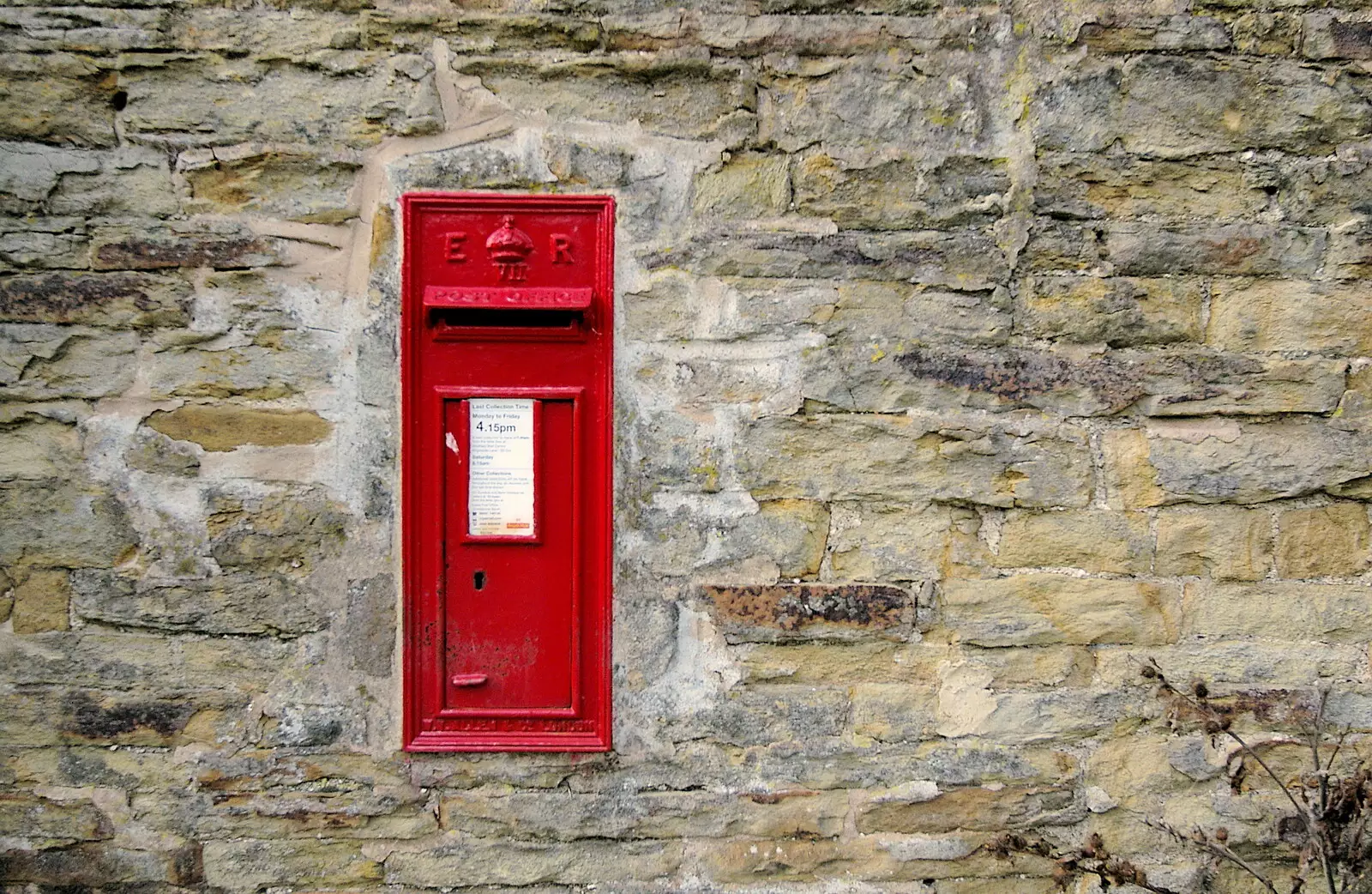 Postbox in a wall, Upper Booth, from The Pennine Way: Lost on Kinder Scout, Derbyshire - 9th October 2005