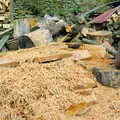 Pile of wood-chips, The Pennine Way: Lost on Kinder Scout, Derbyshire - 9th October 2005