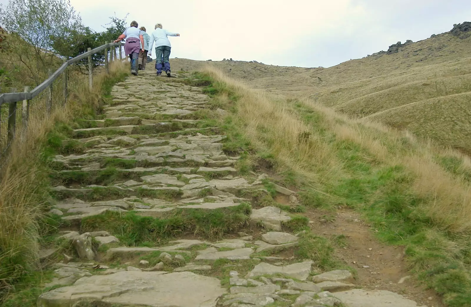 Climbing Jacob's Ladder, from The Pennine Way: Lost on Kinder Scout, Derbyshire - 9th October 2005