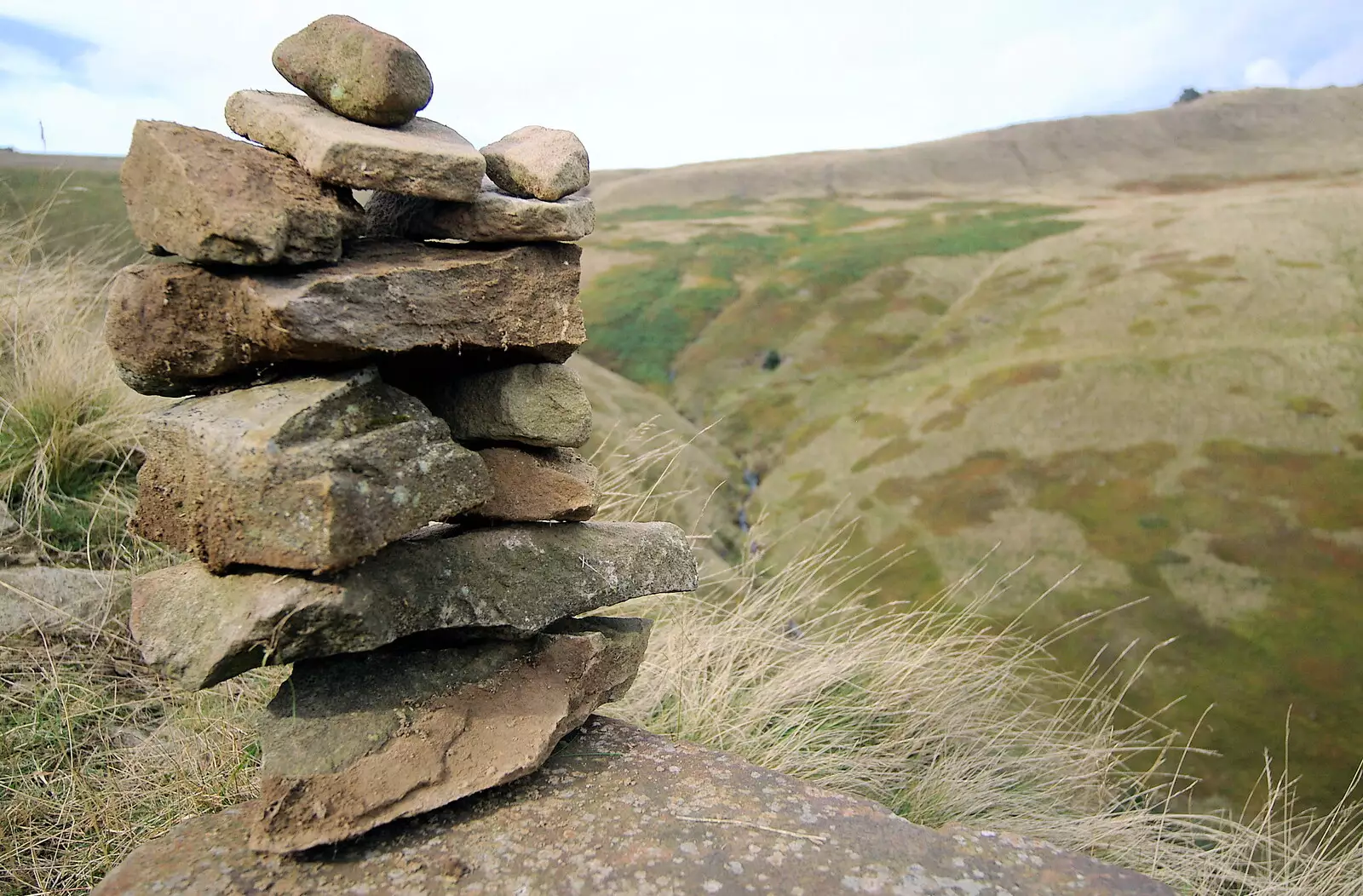 A pile of stones, from The Pennine Way: Lost on Kinder Scout, Derbyshire - 9th October 2005