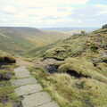 The Pennine Way: Lost on Kinder Scout, Derbyshire - 9th October 2005, A flag-stone path