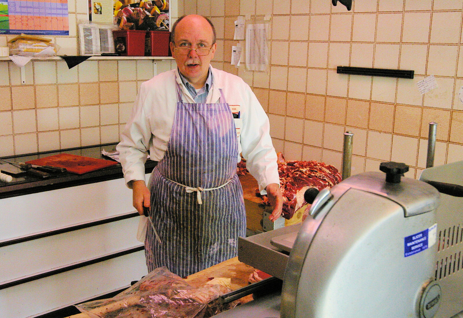 Rob, Jim's colleague, who now runs the butcher's from A Trip Around Macclesfield and Sandbach, Cheshire - 10th September 2005