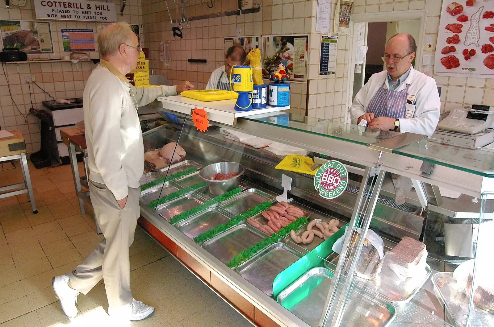 The Old Man at the counter, from A Trip Around Macclesfield and Sandbach, Cheshire - 10th September 2005