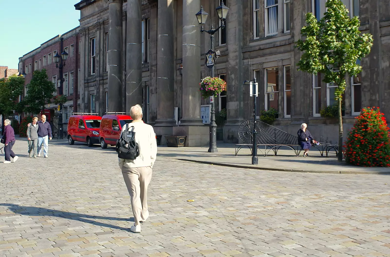 The Old Chap heads off to the town hall, from A Trip Around Macclesfield and Sandbach, Cheshire - 10th September 2005