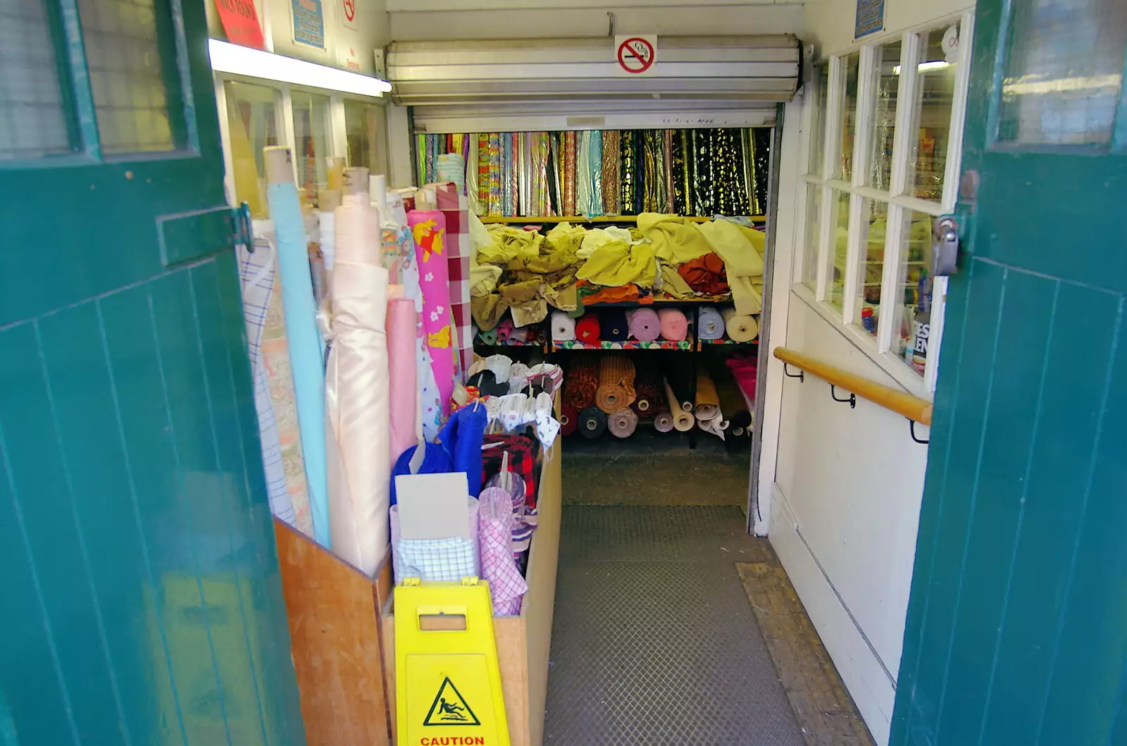 The doorway of a small fabric emporium, from A Trip Around Macclesfield and Sandbach, Cheshire - 10th September 2005