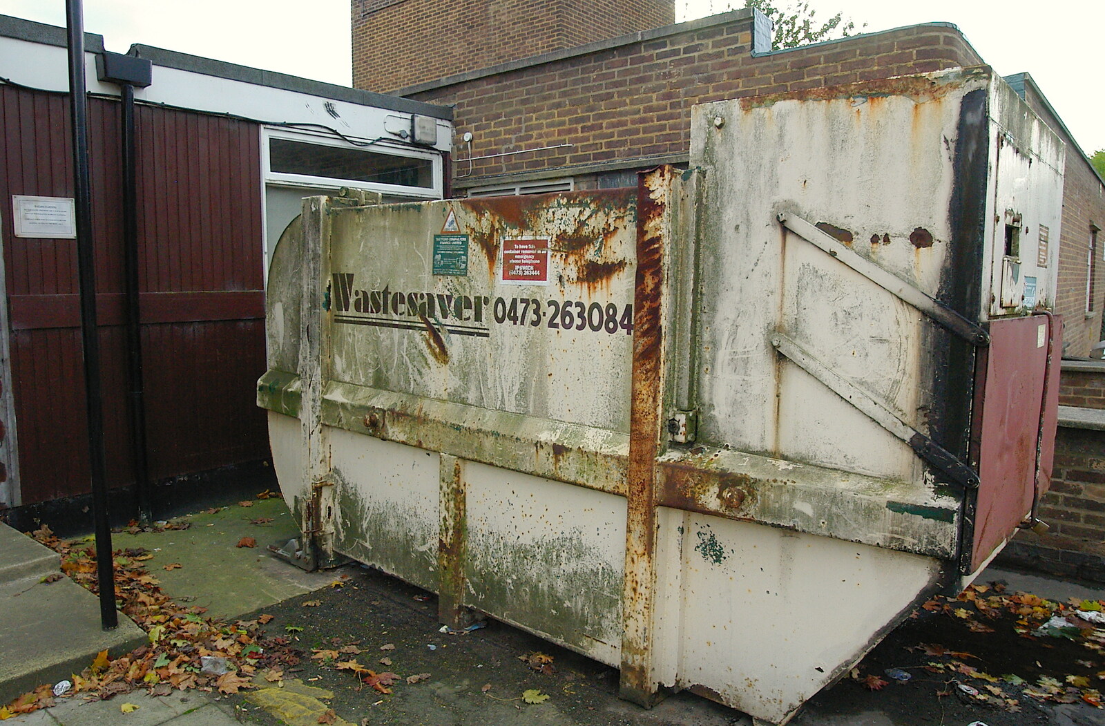 Suffolk County Council Dereliction, and Cotton Flamenco, Suffolk - 22nd October 2005: Old rubbish compactor by Suffolk Design and Print