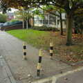 Abandoned Stuff, Suffolk County Council Dereliction and Flamenco, Ipswich and Cotton, Suffolk - 22nd October 2005, Bollards outside the social club