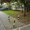 Bollards outside the social club, Suffolk County Council Dereliction, and Cotton Flamenco, Suffolk - 22nd October 2005