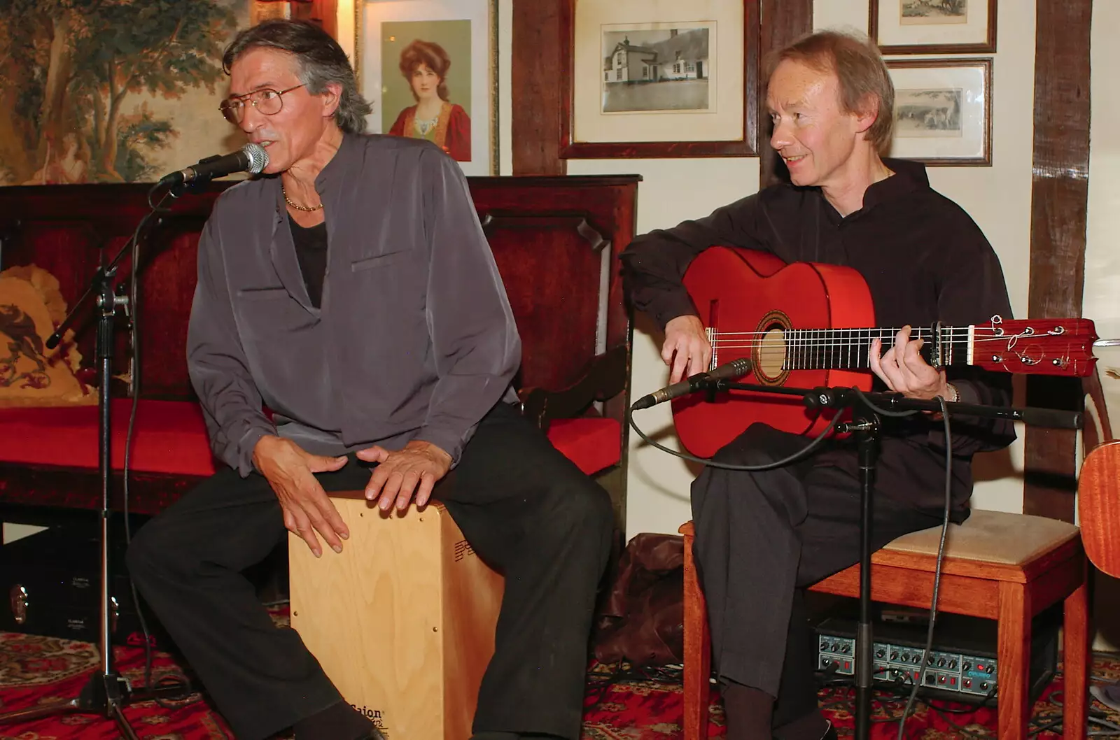 The percussionist has a word, from Suffolk County Council Dereliction, and Cotton Flamenco, Suffolk - 22nd October 2005