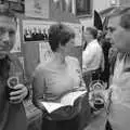 Apple, Pip and Alan by the bar, The 28th Norwich Beer Festival, St. Andrew's Hall, Norwich - 26th October 2005