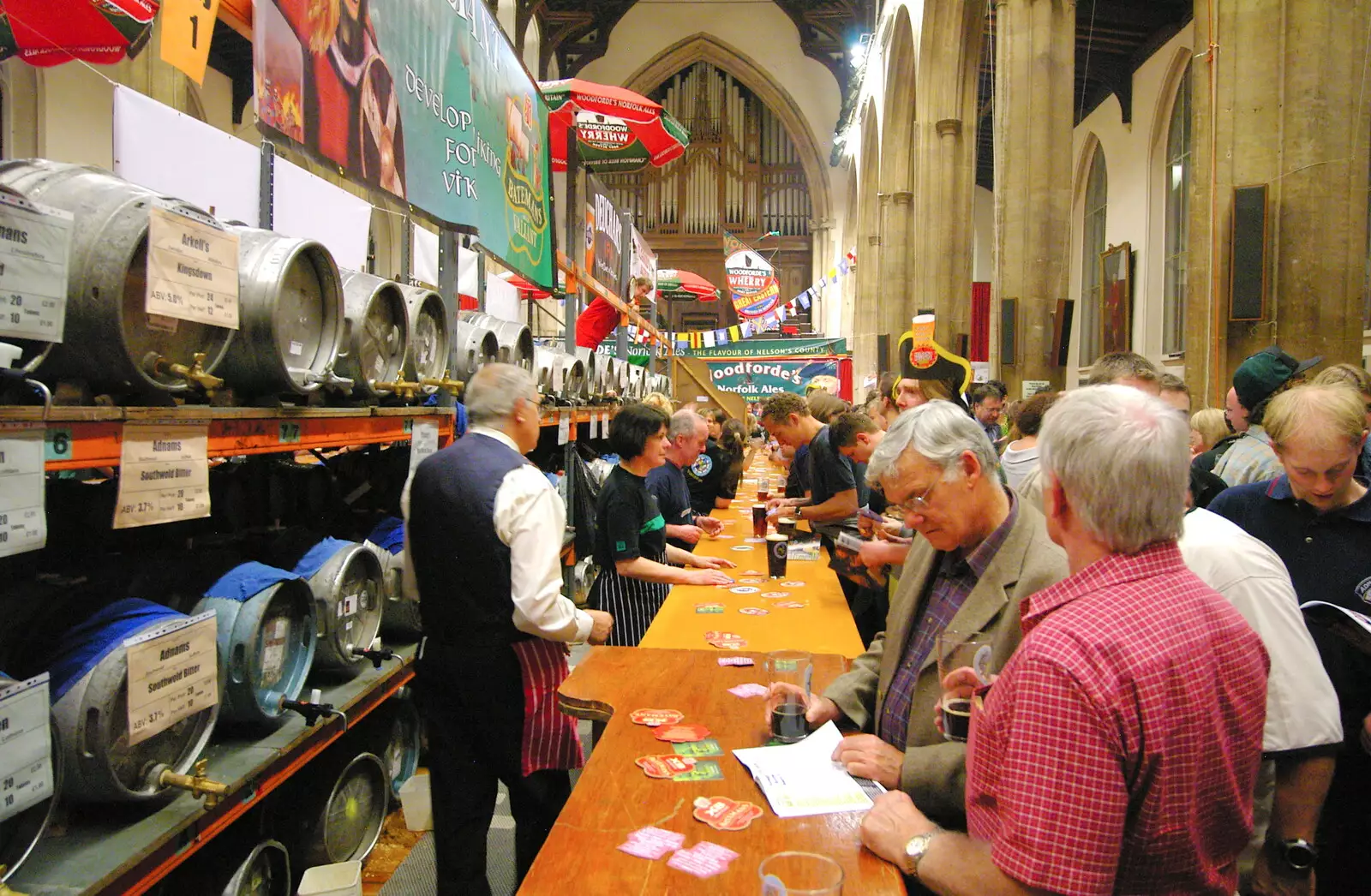 At the bar in St. Andrew's Hall, from The 28th Norwich Beer Festival, St. Andrew's Hall, Norwich - 26th October 2005