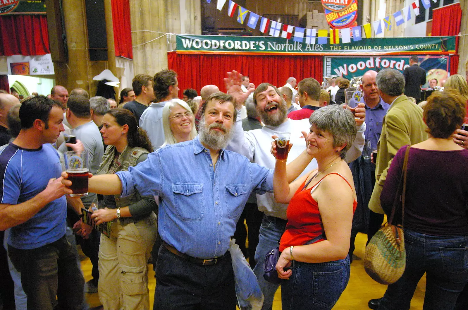 Carol, Benny, Gerry and Gloria, from The 28th Norwich Beer Festival, St. Andrew's Hall, Norwich - 26th October 2005