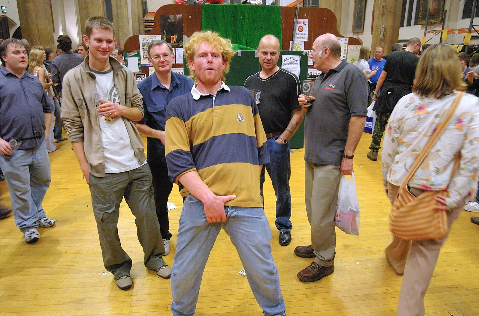 Wavy does a Michael Jackson-style crotch-grab, from The 28th Norwich Beer Festival, St. Andrew's Hall, Norwich - 26th October 2005