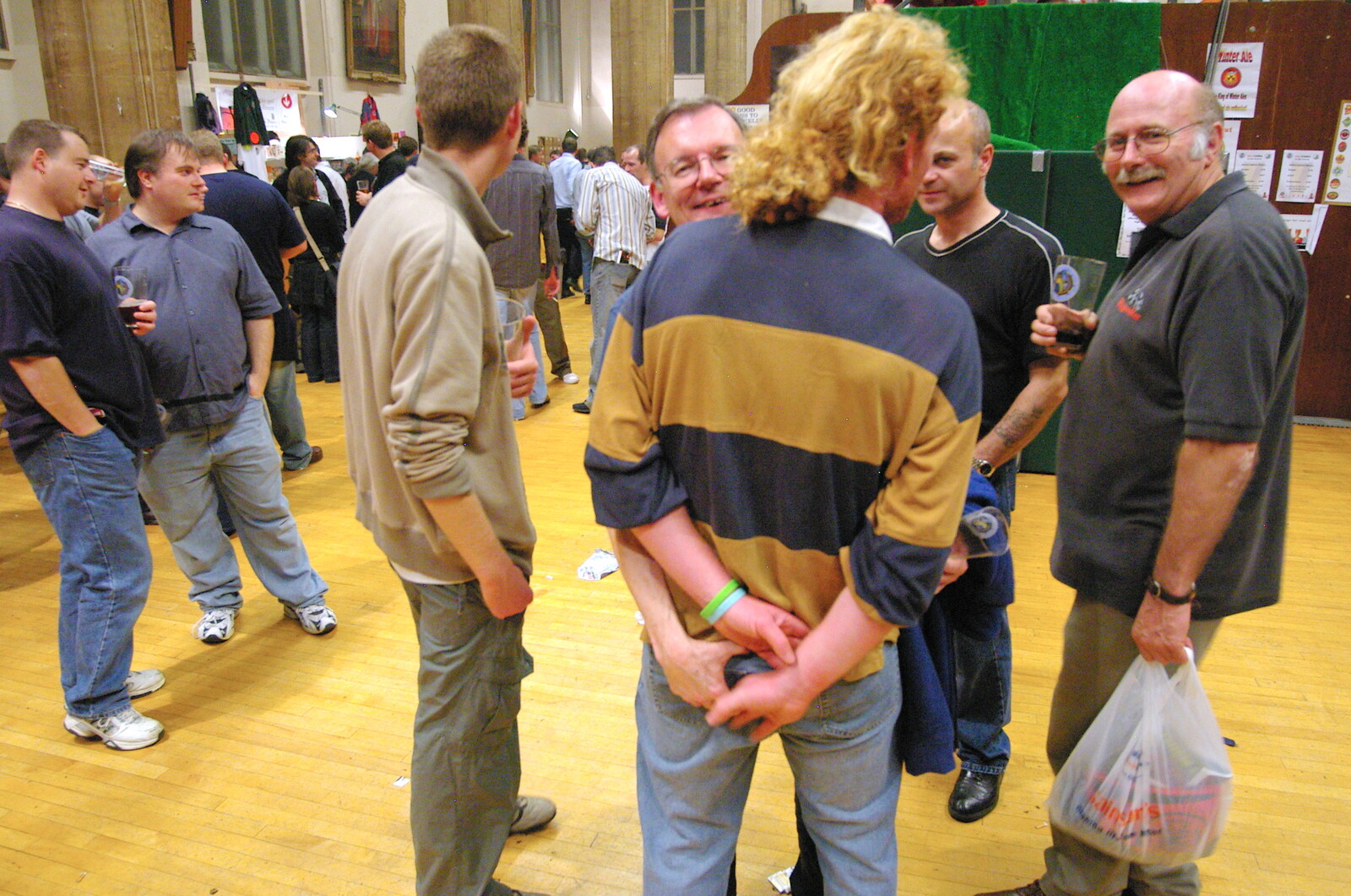 Ping-pong Peter grapples with Wavy's arse from The 28th Norwich Beer Festival, St. Andrew's Hall, Norwich - 26th October 2005