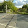 Where the tracks cross Milton Road, Disused Cambridge Railway, Milton Road, Cambridge - 28th October 2005