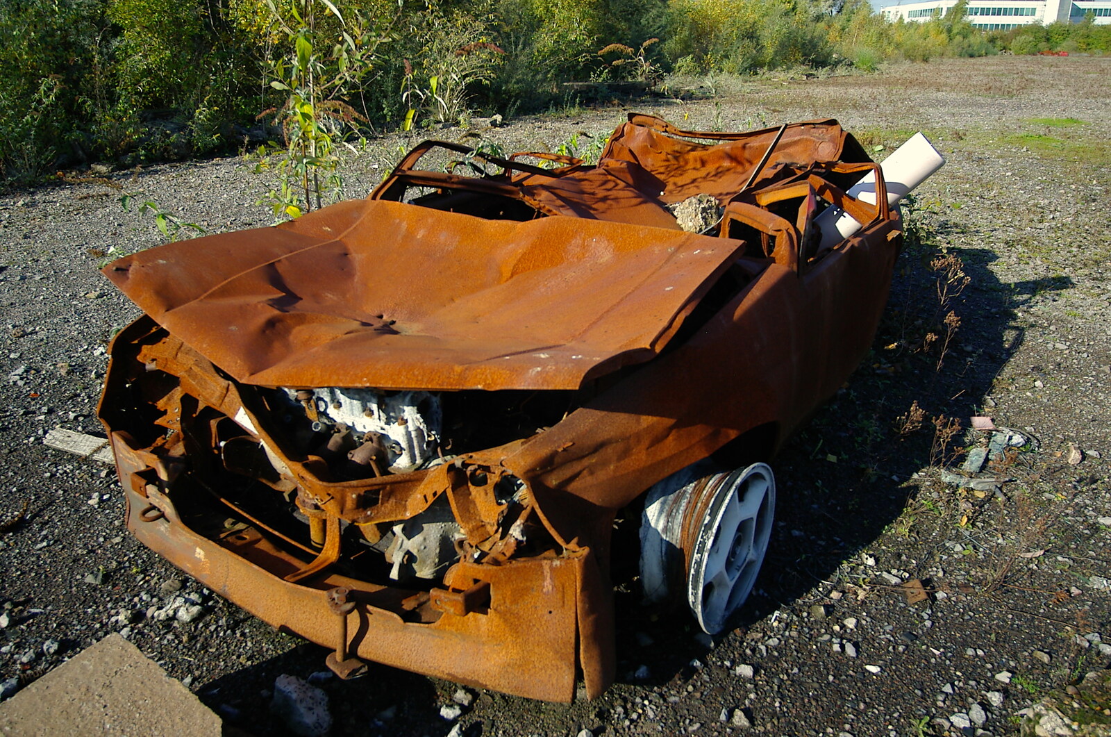 Another burned-out car from Disused Cambridge Railway, Milton Road, Cambridge - 28th October 2005
