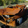 Disused Cambridge Railway, Milton Road, Cambridge - 28th October 2005, Another burned-out car