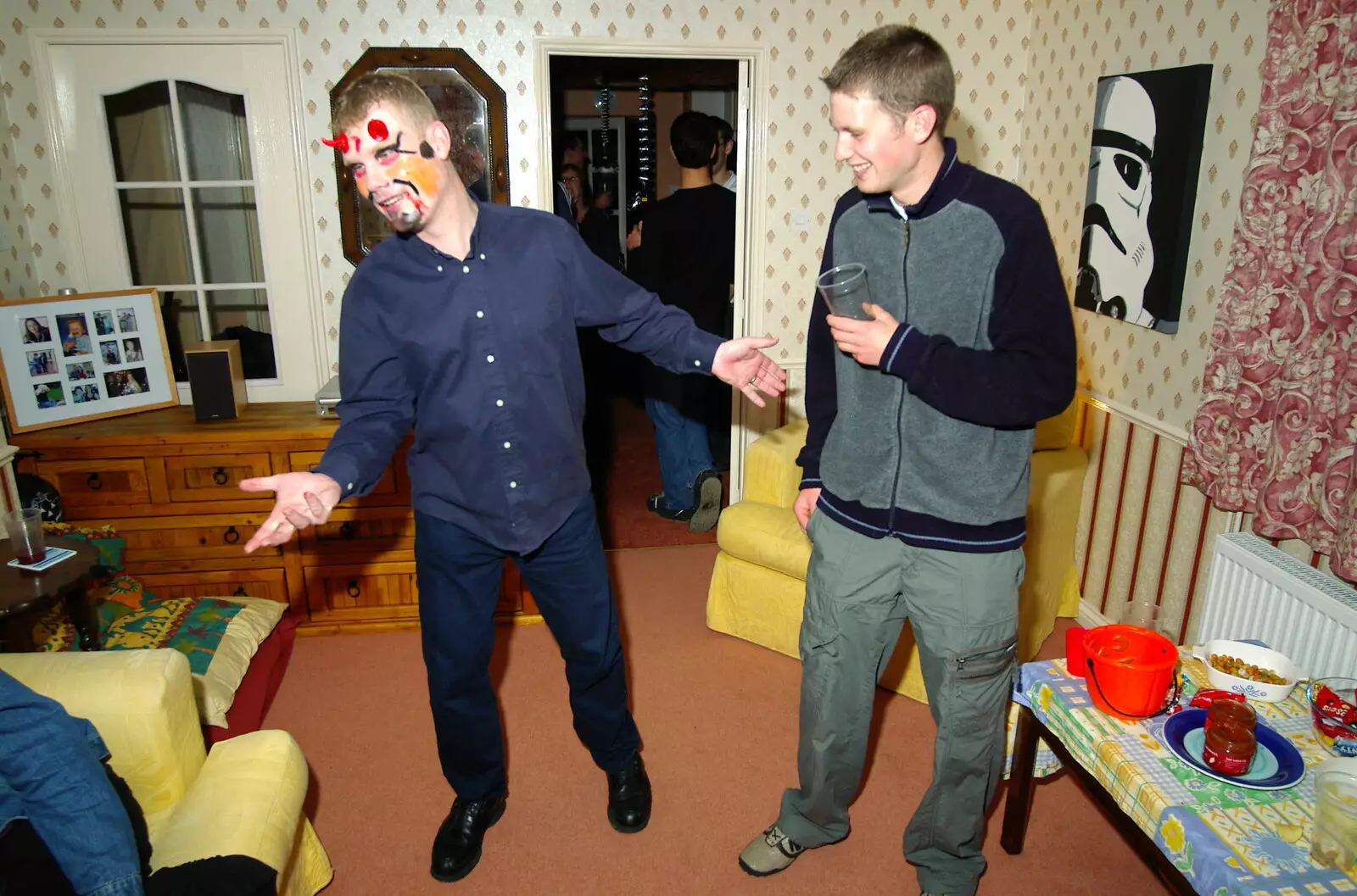 Mikey P and The Boy Phil, from Jen's Hallowe'en Party and Sazzle's Leaving Do, Mission Road, Diss - 28th October 2005