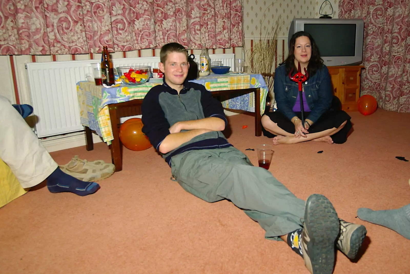 The Boy Phil and Clare, from Jen's Hallowe'en Party and Sazzle's Leaving Do, Mission Road, Diss - 28th October 2005