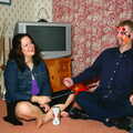 Jen's Hallowe'en Party and Sazzle's Leaving Do, Mission Road, Diss - 28th October 2005, Clare and Mikey P