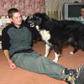 Jen's Hallowe'en Party and Sazzle's Leaving Do, Mission Road, Diss - 28th October 2005, Scoobs is let in to hoover around for a few minutes