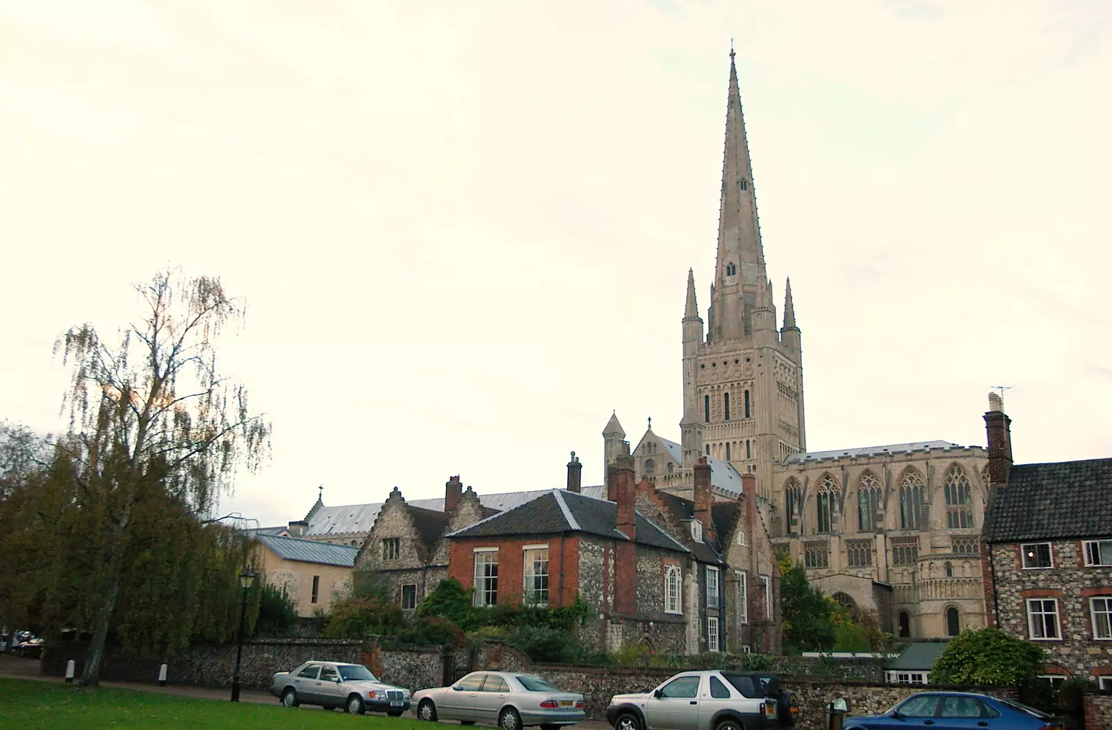 The cathedral from the Close, from CISU Networks and Autumn Leaves at Norwich Cathedral, Eye and Norwich - 29th October 2005