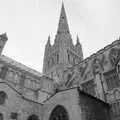 Looking up at the spire, CISU Networks and Autumn Leaves at Norwich Cathedral, Eye and Norwich - 29th October 2005