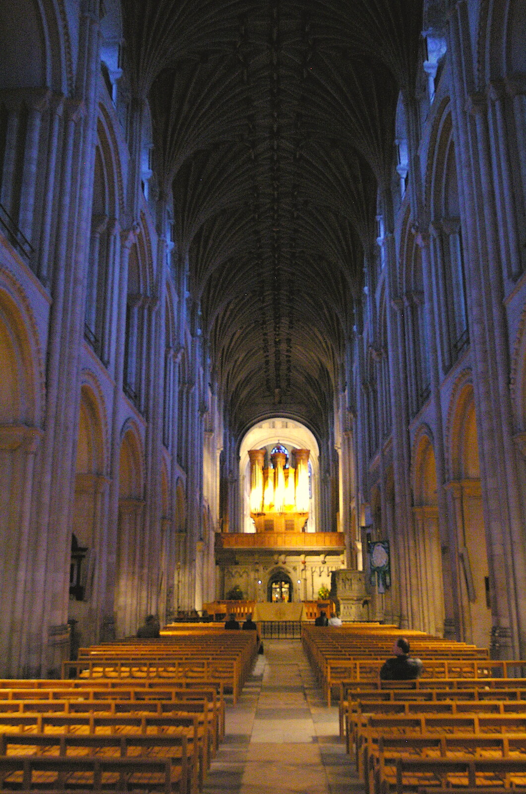 Norwich Cathedral's Nave from CISU Networks and Autumn Leaves at Norwich Cathedral, Eye and Norwich - 29th October 2005