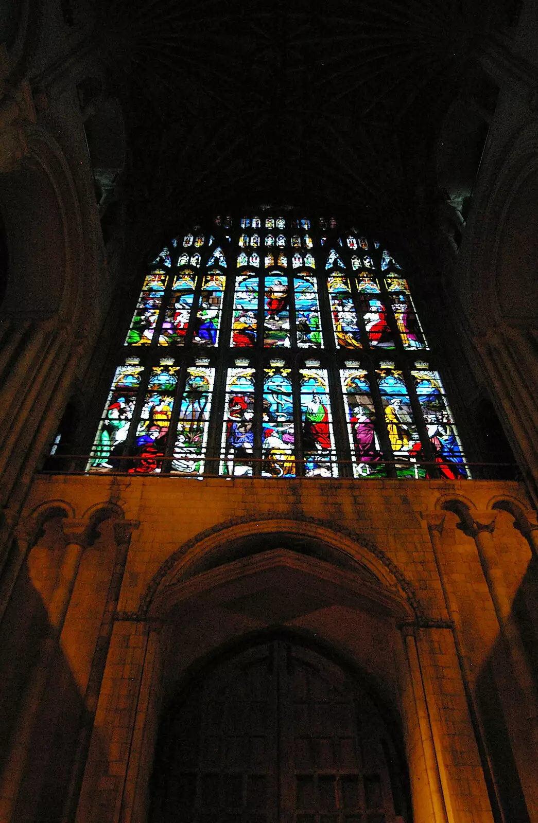 Stained glass, from CISU Networks and Autumn Leaves at Norwich Cathedral, Eye and Norwich - 29th October 2005