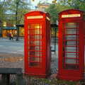 Two K6 red phoneboxes on Tombland, CISU Networks and Autumn Leaves at Norwich Cathedral, Eye and Norwich - 29th October 2005