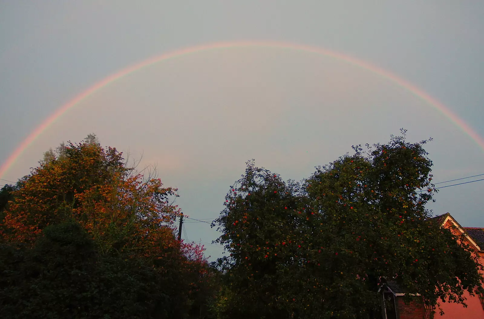 A subdued red-light rainbow, from CISU Networks and Autumn Leaves at Norwich Cathedral, Eye and Norwich - 29th October 2005