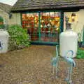 Mike lurks outside the light shop, Mother, Mike and the Stiffkey Light Shop, Cley and Holkham - 6th November 2005