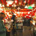 Mother checks out lights, Mother, Mike and the Stiffkey Light Shop, Cley and Holkham - 6th November 2005
