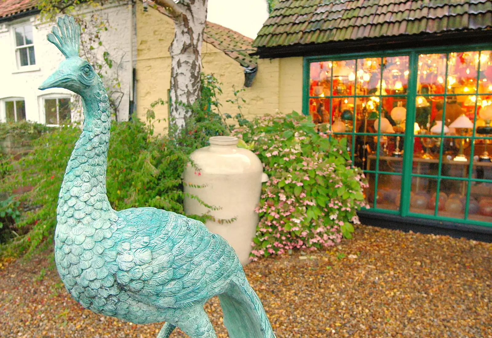 A bronze peacock, from Mother, Mike and the Stiffkey Light Shop, Cley and Holkham - 6th November 2005