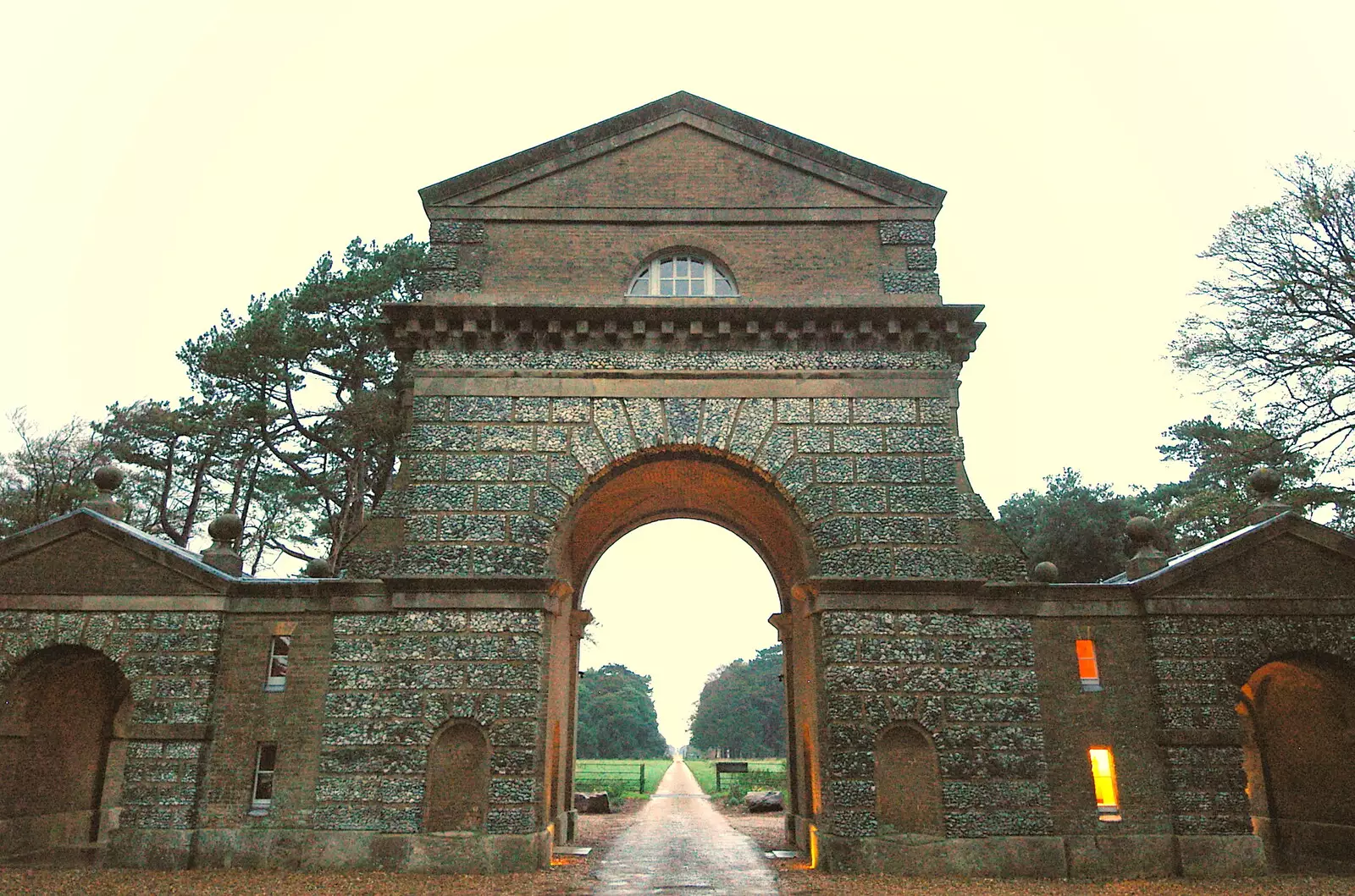 The Triumphal Arch, Holkham, from Mother, Mike and the Stiffkey Light Shop, Cley and Holkham - 6th November 2005