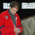 Bob checks his phone, Qualcomm goes Karting in Caxton, Cambridgeshire - 7th November 2005