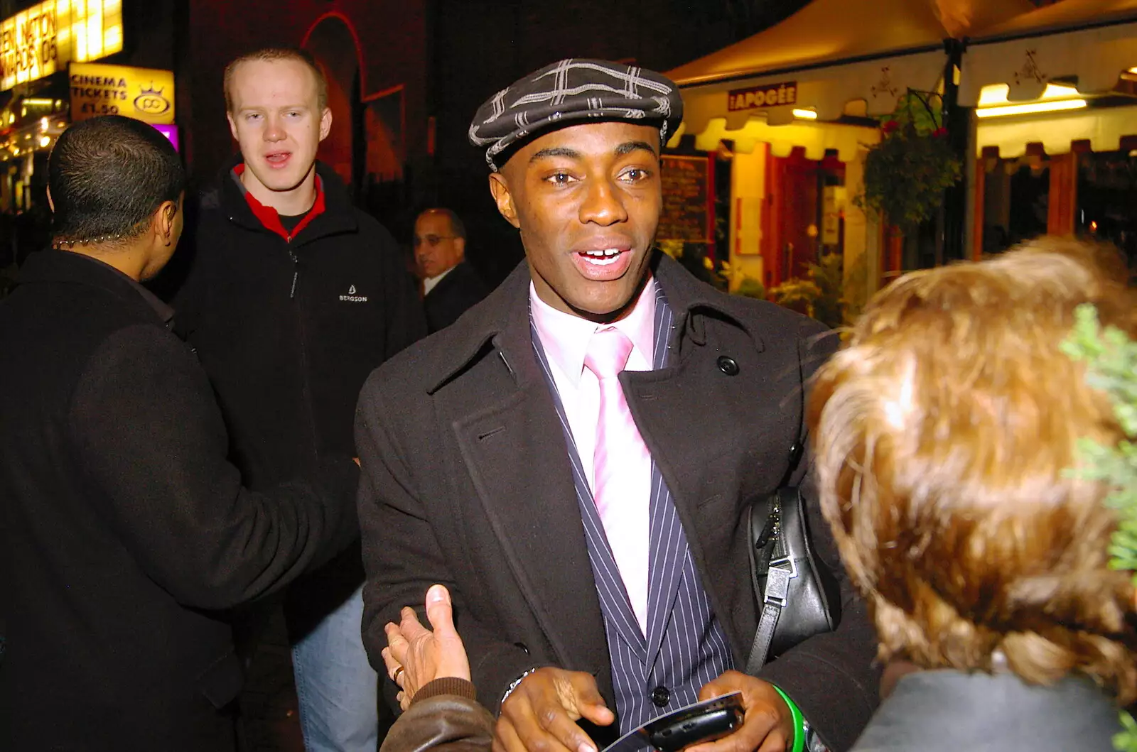 Tim Campbell, winner of TV's 'The Apprentice', from Celebrity Snappers: Becoming a Papparazzo, Leicester Square, London - 9th November 2005