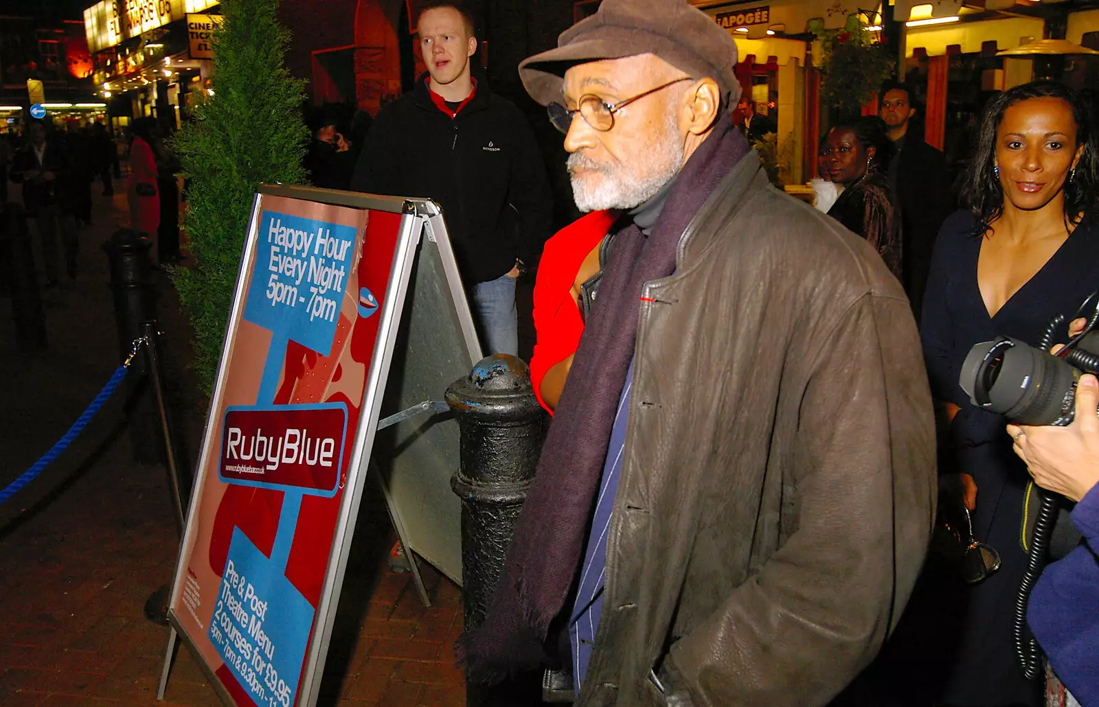 Melvin Van Peebles looks unimpressed, from Celebrity Snappers: Becoming a Papparazzo, Leicester Square, London - 9th November 2005