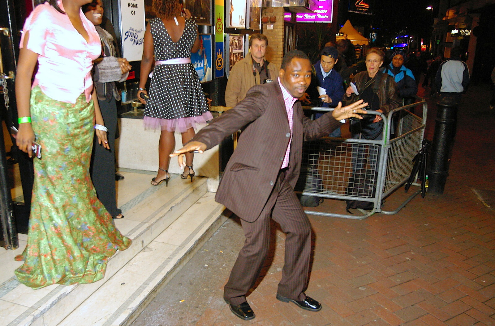 Dance moves from Celebrity Snappers: Becoming a Papparazzo, Leicester Square, London - 9th November 2005