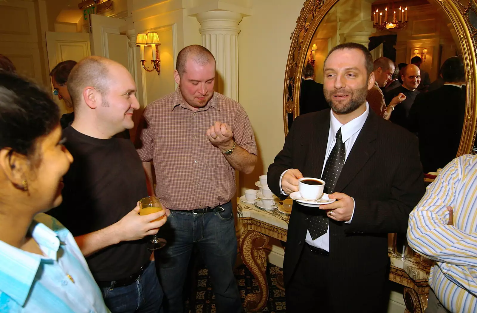 The Cambridge gang, from Qualcomm Europe All-Hands at the Berkeley Hotel, London - 9th November 2005