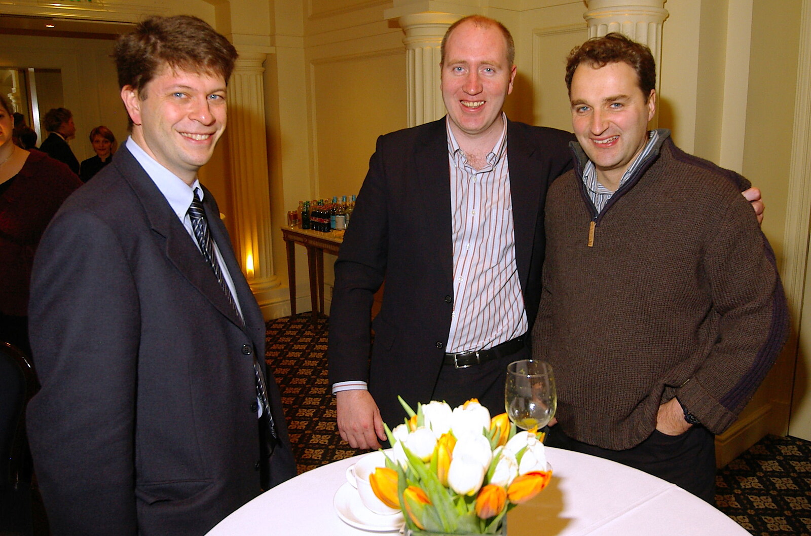 Angelo, Russell and Dan from Qualcomm Europe All-Hands at the Berkeley Hotel, London - 9th November 2005