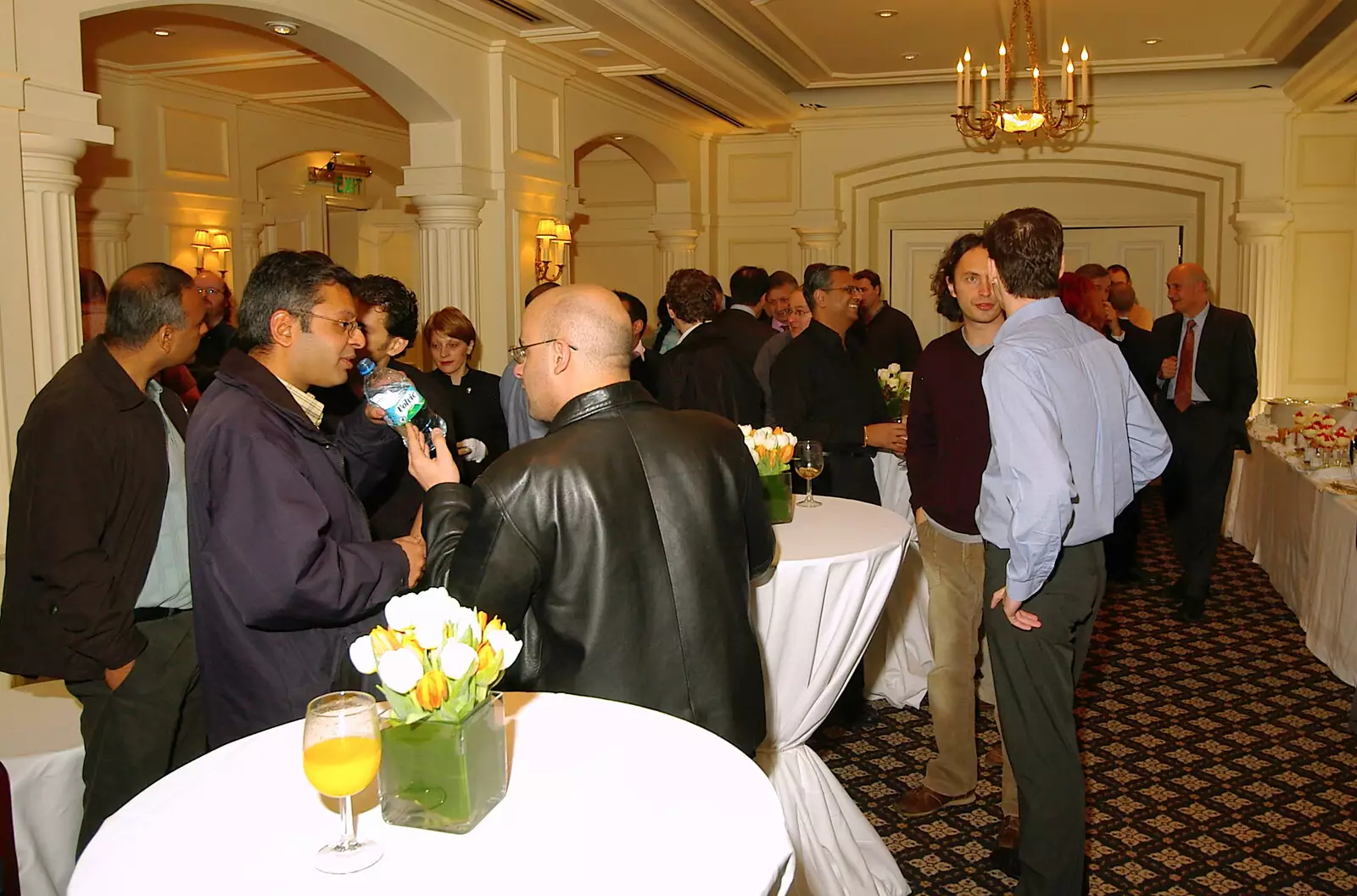 Mingling guests, from Qualcomm Europe All-Hands at the Berkeley Hotel, London - 9th November 2005