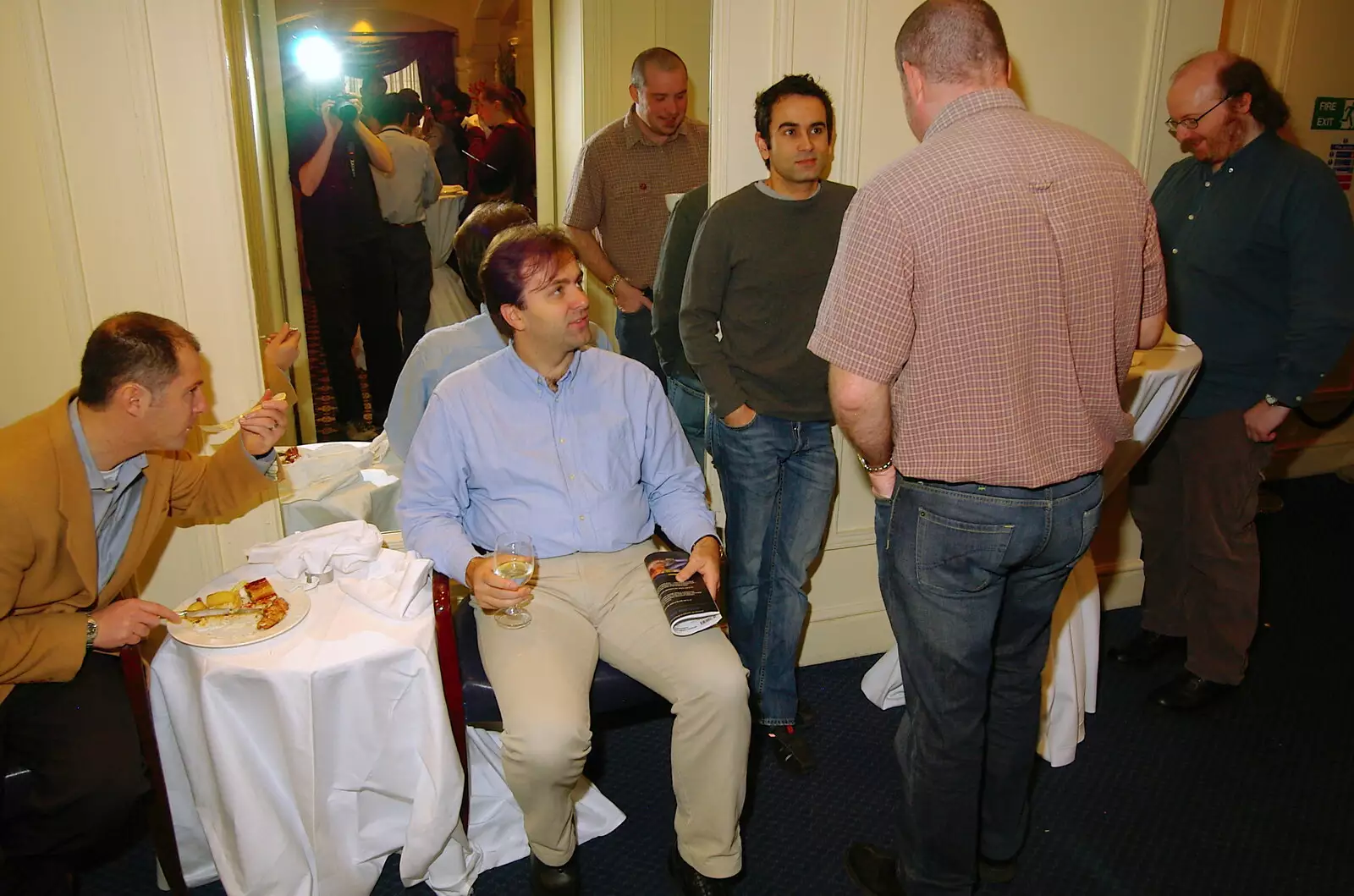 Liviu has a sit down, from Qualcomm Europe All-Hands at the Berkeley Hotel, London - 9th November 2005