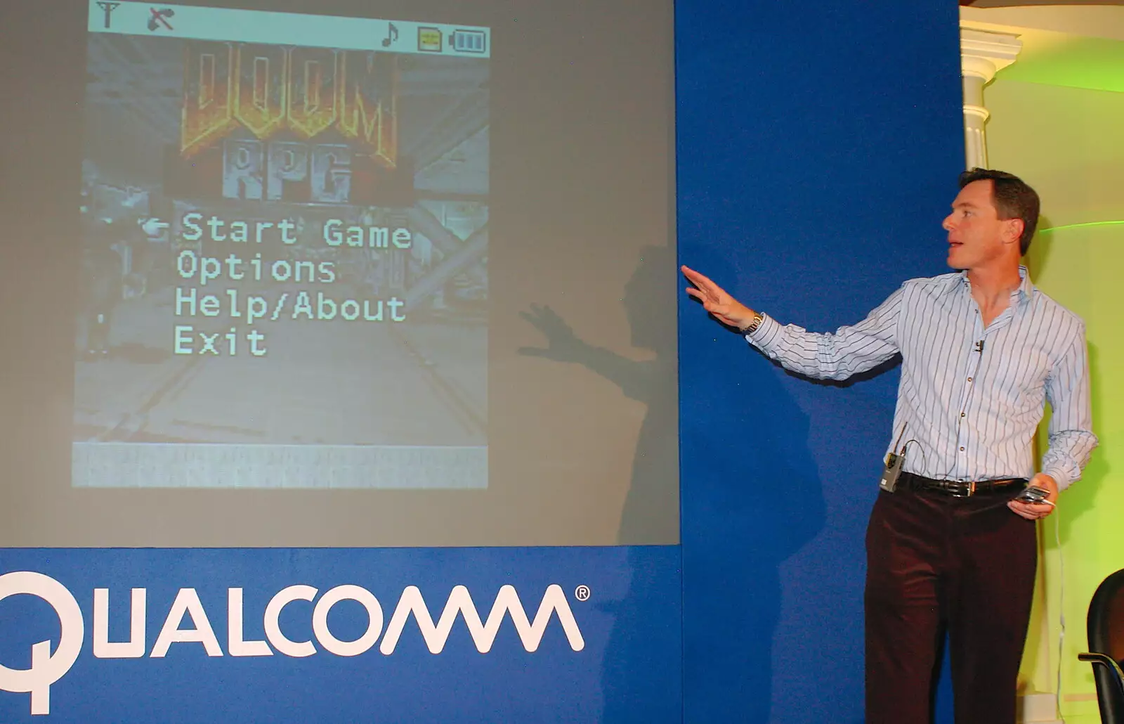 Paul Jacobs does a presentation, from Qualcomm Europe All-Hands at the Berkeley Hotel, London - 9th November 2005