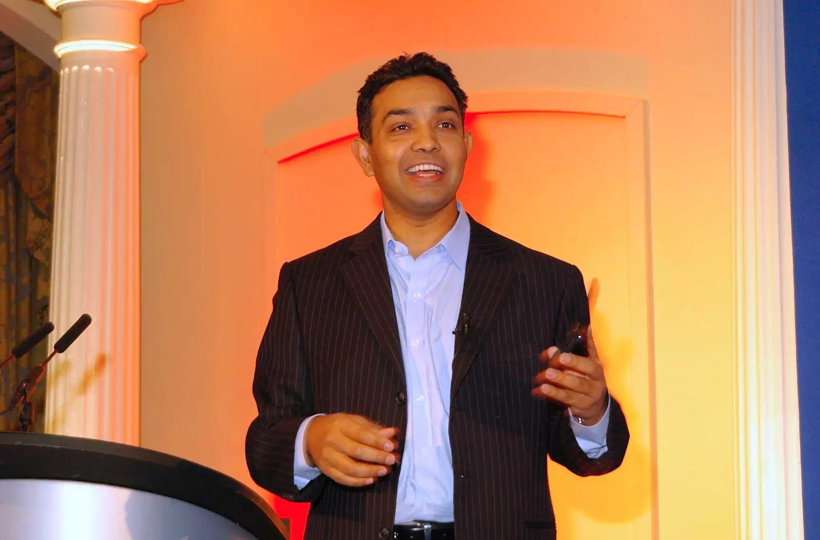 Sanjay Jha, the president of QCT, from Qualcomm Europe All-Hands at the Berkeley Hotel, London - 9th November 2005